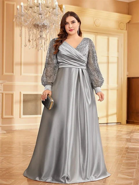 Navy Sequin Evening Gown | Blue Plum - Blue Plum