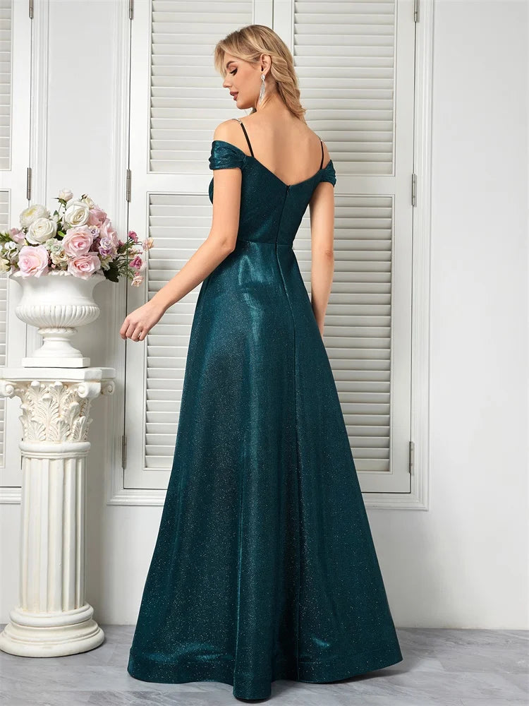 BLUEPLUM Sparkly Halter Evening Dress | Blue Plum - Blue Plum
