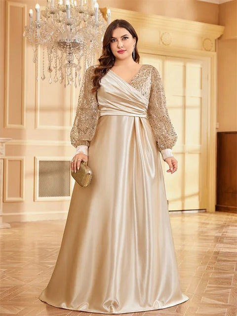 Navy Sequin Evening Gown | Blue Plum - Blue Plum
