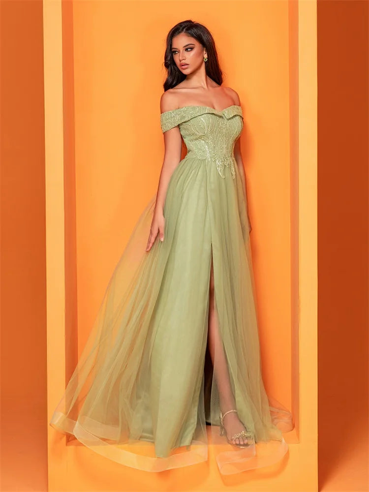 BluePlum Off-the-Shoulder Bridesmaid Party Dress | Blue Plum - Blue Plum