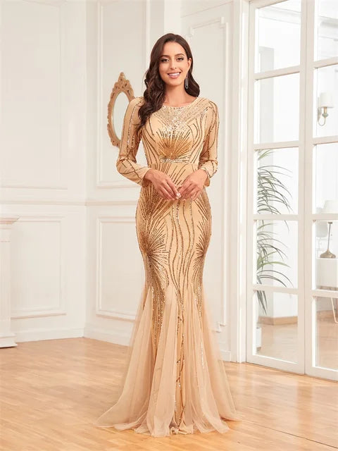 BLUEPLUM Sparkling Mermaid Evening Dress | Blue Plum - Blue Plum