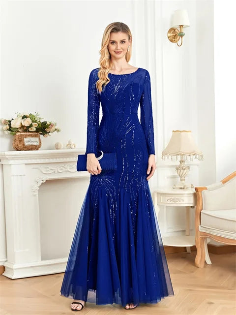 BLUEPLUM Sparkling Mermaid Evening Dress | Blue Plum - Blue Plum