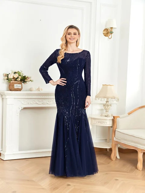 BLUEPLUM Sparkling Mermaid Evening Dress | Blue Plum - Blue Plum