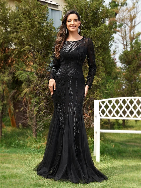BLUEPLUM Sparkling Mermaid Evening Dress | Blue Plum - Blue Plum