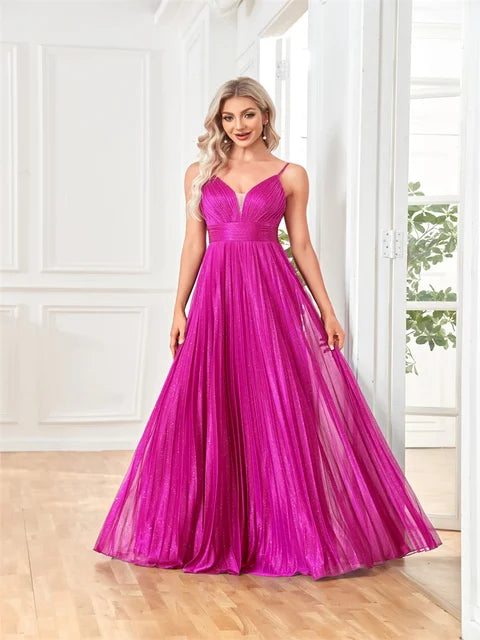 BLUEPLUM Elegant Green Evening Dress - Backless A-line Gown | Blue Plum - Blue Plum