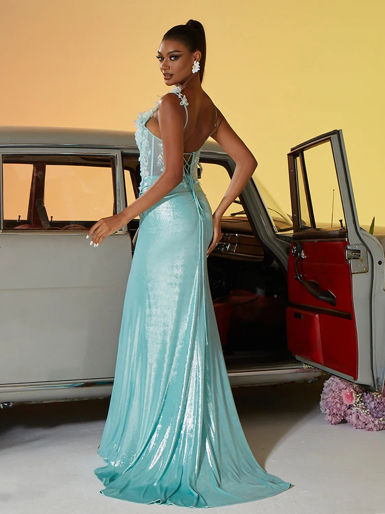 Sparkly Sequin Mermaid Evening Dress - BLUEPLUM Luxury | Blue Plum - Blue Plum
