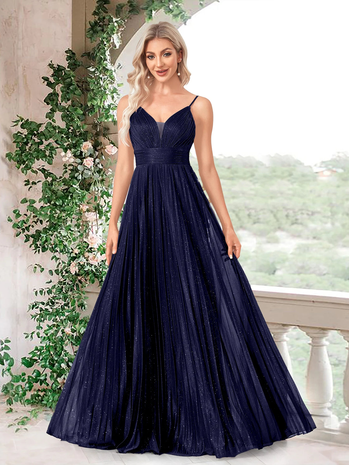 BLUEPLUM Elegant Green Evening Dress - Backless A-line Gown | Blue Plum - Blue Plum