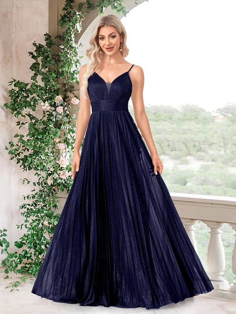 BLUEPLUM Elegant Green Evening Dress - Backless A-line Gown | Blue Plum - Blue Plum