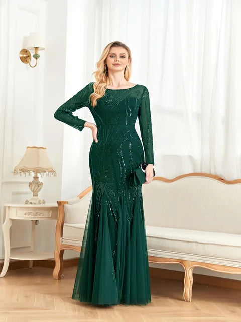 BLUEPLUM Sparkling Mermaid Evening Dress | Blue Plum - Blue Plum