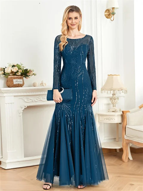 BLUEPLUM Sparkling Mermaid Evening Dress | Blue Plum - Blue Plum