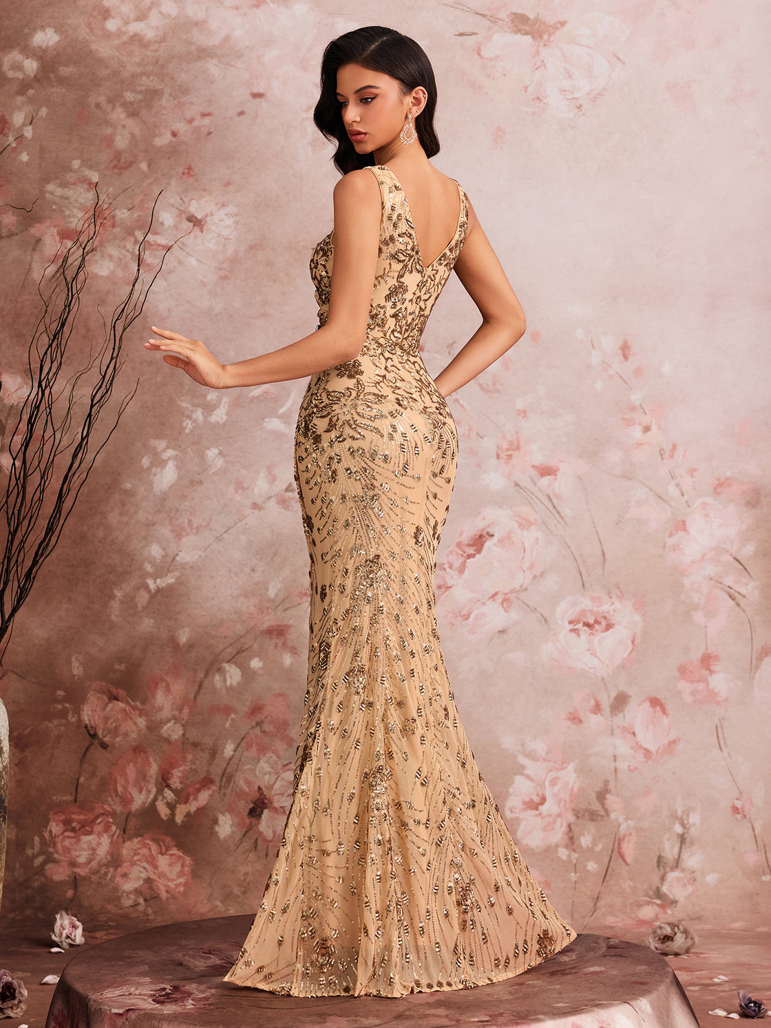 Blueplum Mermaid Sequin Evening Gown | Blue Plum