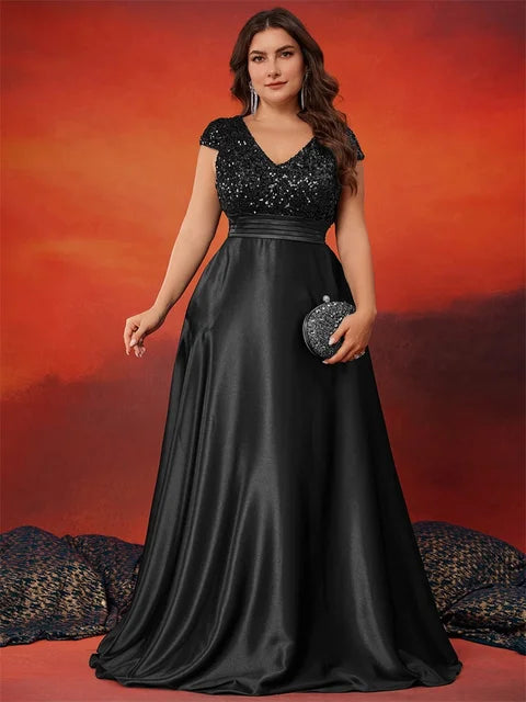 Green Sequin BluePlum Evening Dress - Sparkling Elegance | Blue Plum - Blue Plum