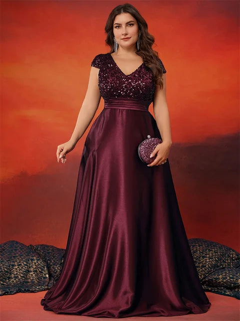 Green Sequin BluePlum Evening Dress - Sparkling Elegance | Blue Plum - Blue Plum