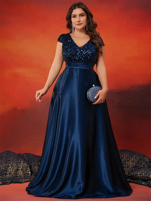 Green Sequin BluePlum Evening Dress - Sparkling Elegance | Blue Plum - Blue Plum