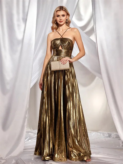 BluePlum Luxury High Quality Women Design Maxi Dress Sexy Tube top Satin Evening Dress Party Night Elegant Long Cocktail Prom Gown | Blue Plum - Blue Plum